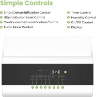 Comfee MDDP-30DEN7 – 30 L - Luftentfeuchter für mittelgroße Räume